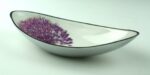 allium boat bowl shows the bowl with the flower head depicted in purple