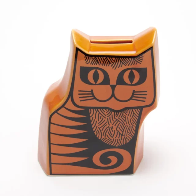 Hornsea Cat Money Box in Orange