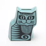 Hornsea Cat Money Box in Teal