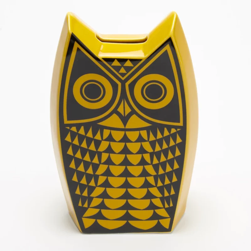 Hornsea Owl Money Box in Yellow