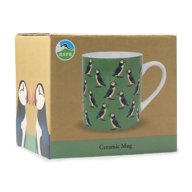 RSPB puffin mug box