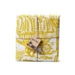 Kate Heiss vegetable garden Tea Towel Mustard